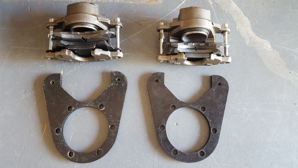Dana 60 disc brake brackets, calipers and pads. Front 3/4 ton swap